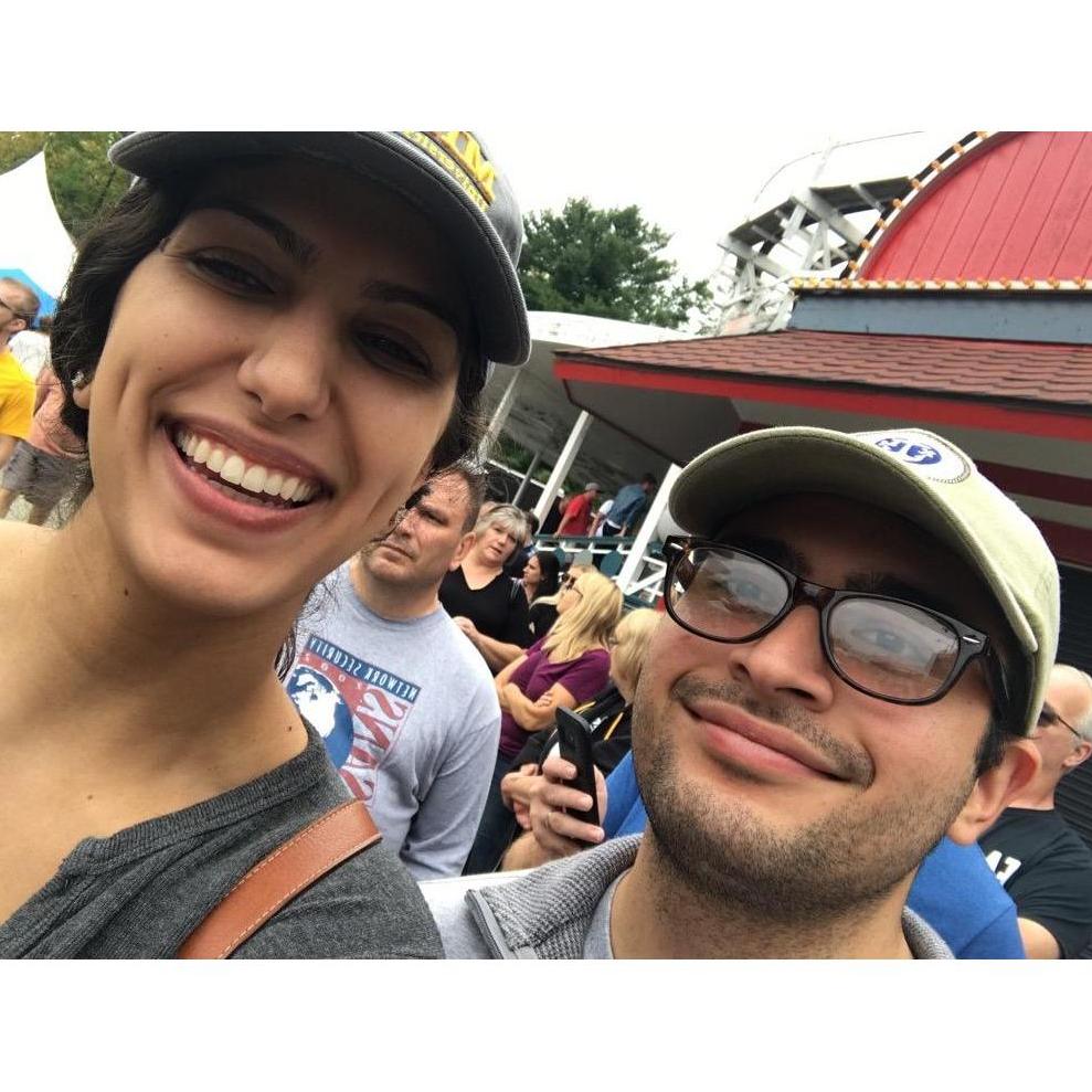Our first photo together, taken at the Pittsburgh Pierogie Festival!