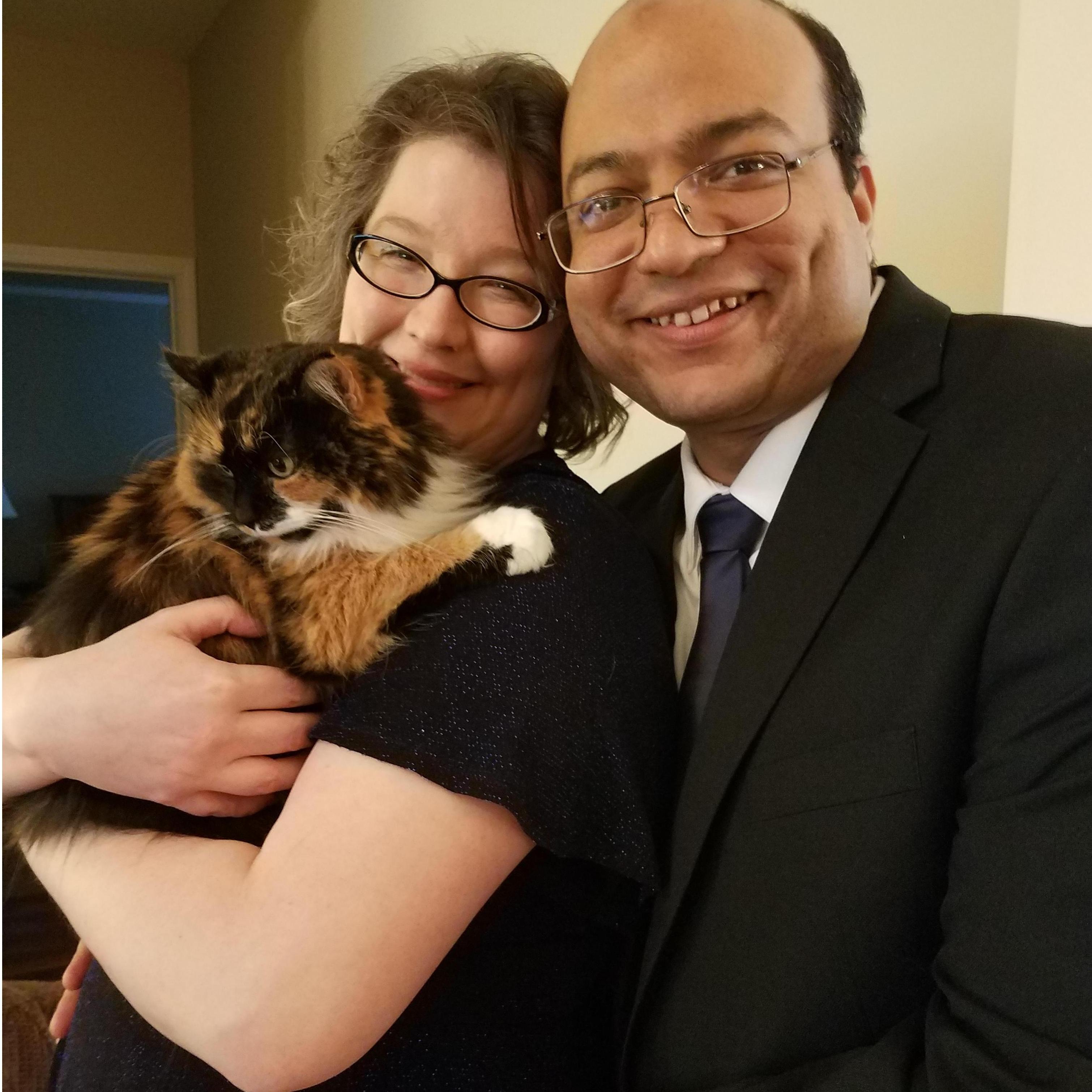 Just after our ceremony with Meow-Meow.