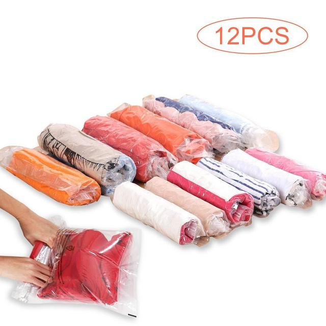 VacBest Compression Bags, Travel Space Saver Bags for Clothes (12 Travel)
