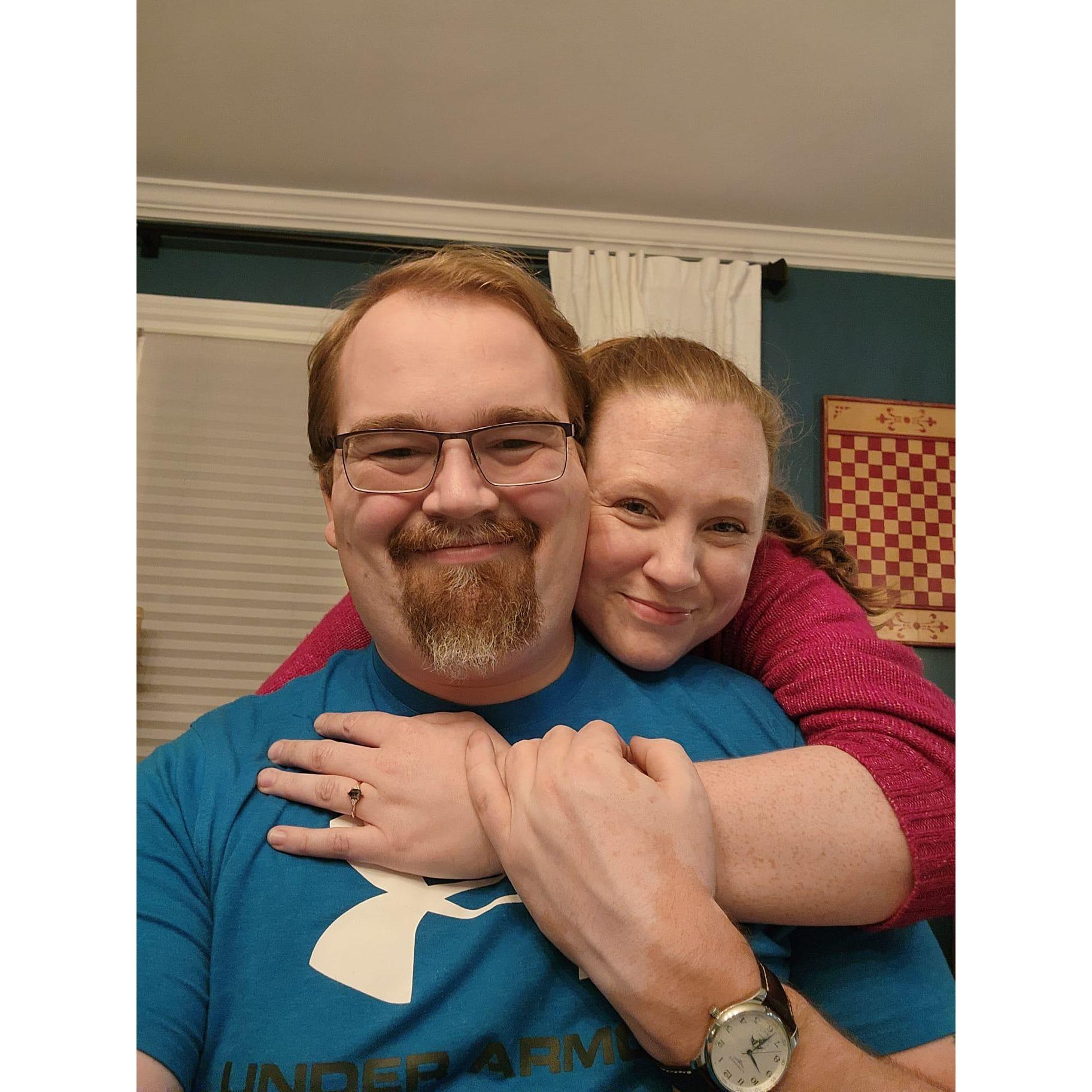 Celebrating our engagement with Lyndsey's parents