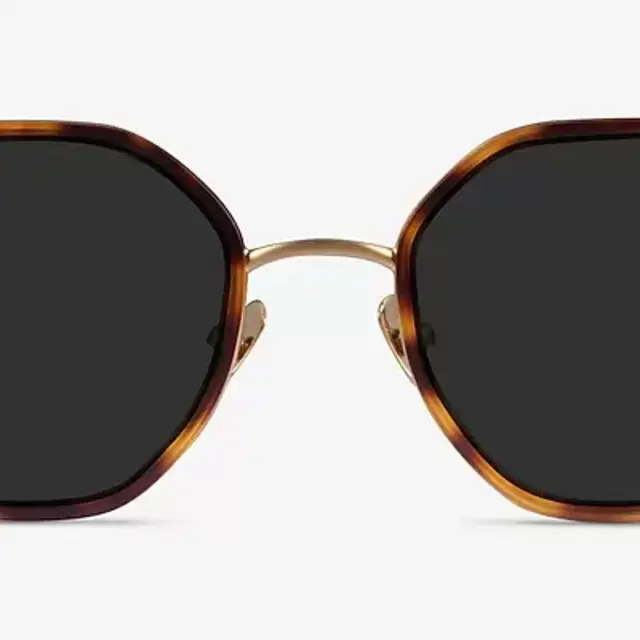 Geometric Tortoise Gold Sunglasses