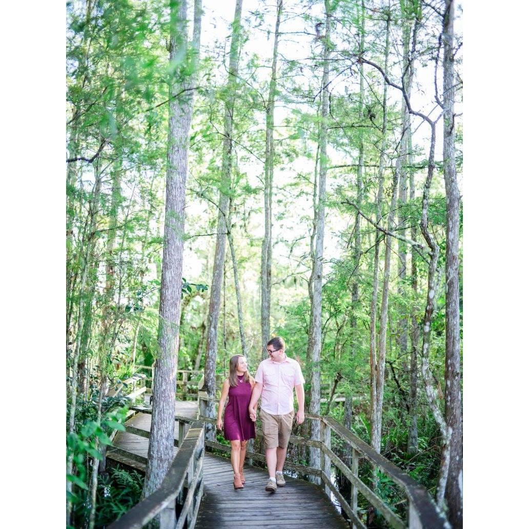 Walking to Trevor's chosen proposal spot