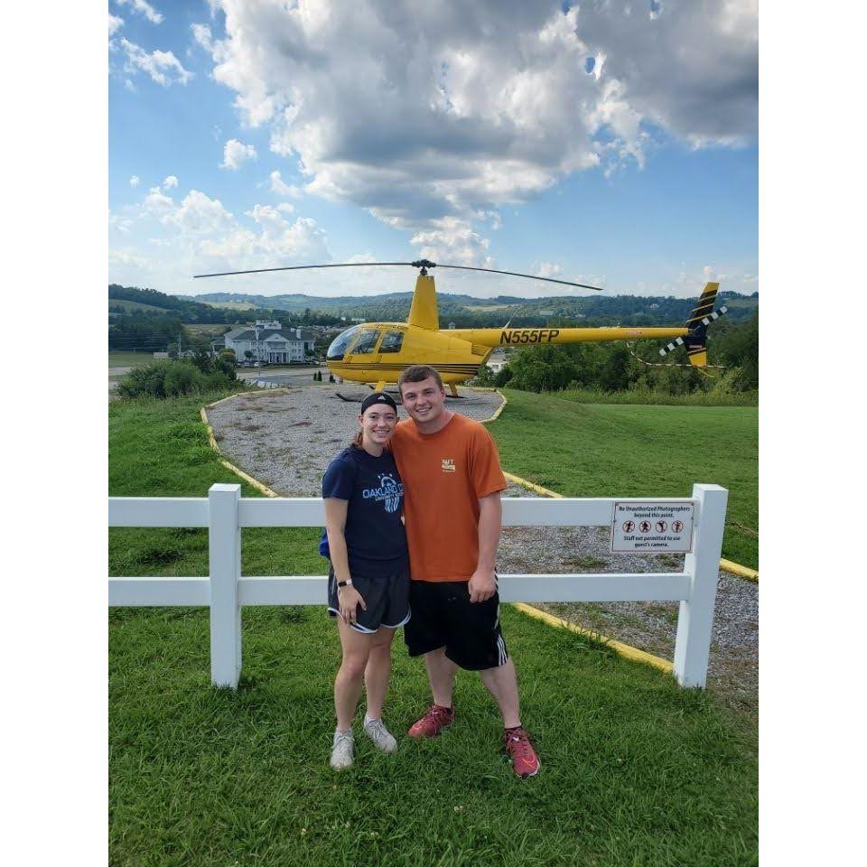 A cool helicopter tour in Gatlinburg.