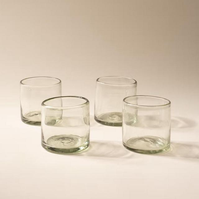 Recycled Handblown Glassware - Clear Set of 4
