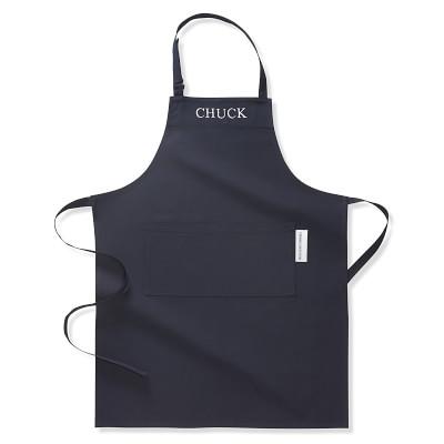 Williams Sonoma Classic Solid Personalized Apron, Navy Blue