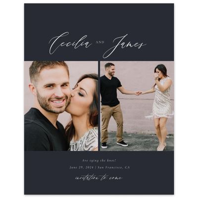 Ebony, Black Wedding Digital Save the Date - Seville Multiphoto