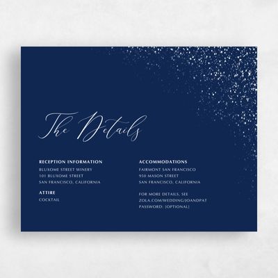 Navy, Blue Wedding Enclosure - Glacier