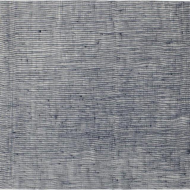 Modern Twist Placemat 100% Food-Grade Silicone, Waterproof and Reusable, Linen - Denim