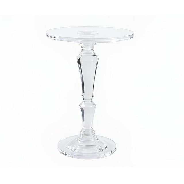 LIKENOW Furniture Acrylic Side Table, Acrylic End Table for Drinking Food,Clear Modern Small Tables for Living Room Bedroom Lobby,13.5''x13.5''x20'' High,9.48Lbs