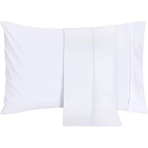 Utopia Bedding Pillowcases - 2 Pack - Soft Brushed Microfiber Fabric- Wrinkle, Shrinkage and Fade Resistant Pillow covers (King, White)
