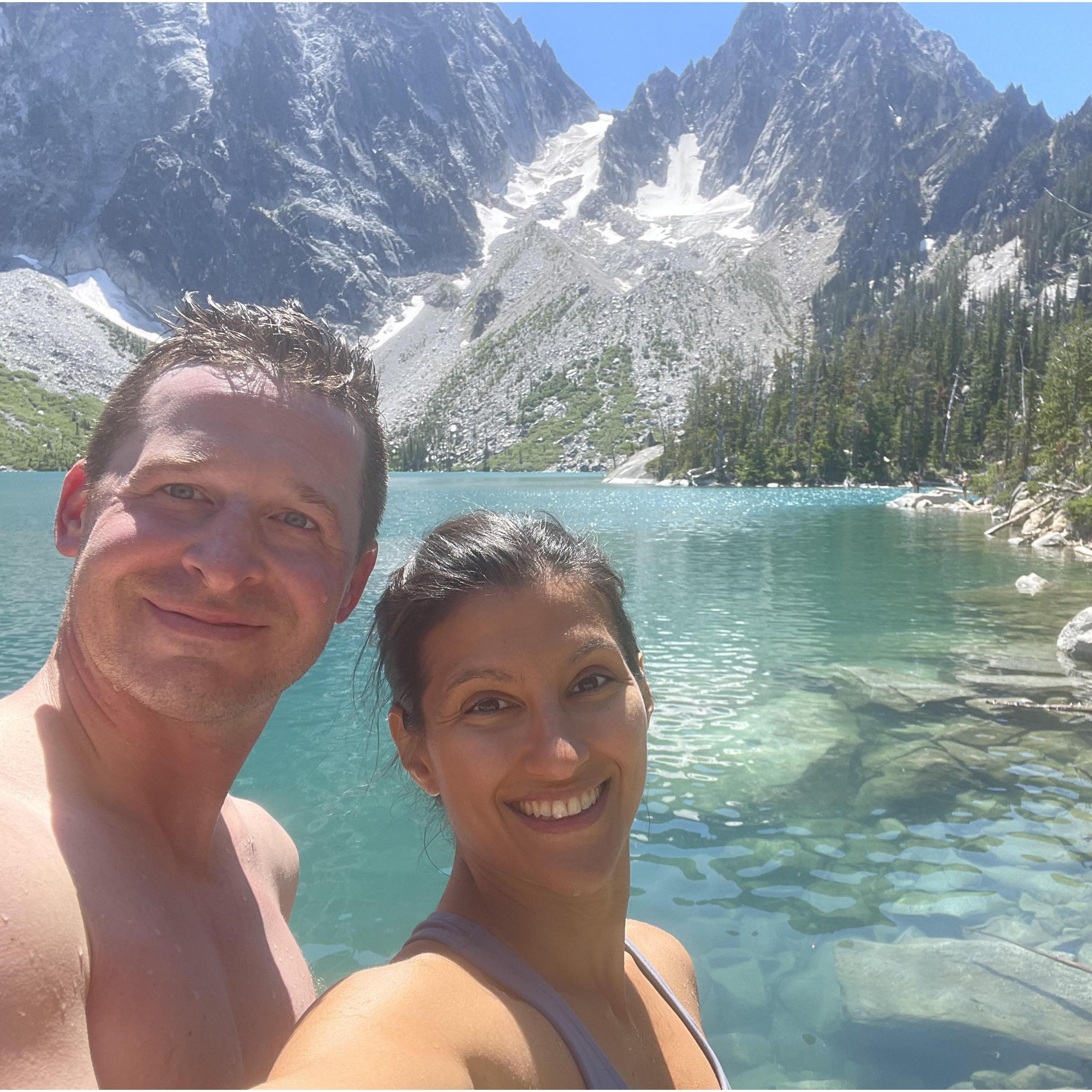 Our most recent adventure at Lake Colchuck in Leavenworth, WA. We swam in the clearest water from nearby glaciers.