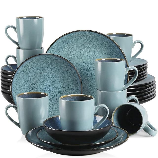 vancasso 32-Piece Dinnerware Set, Bubble Green, Ceramic