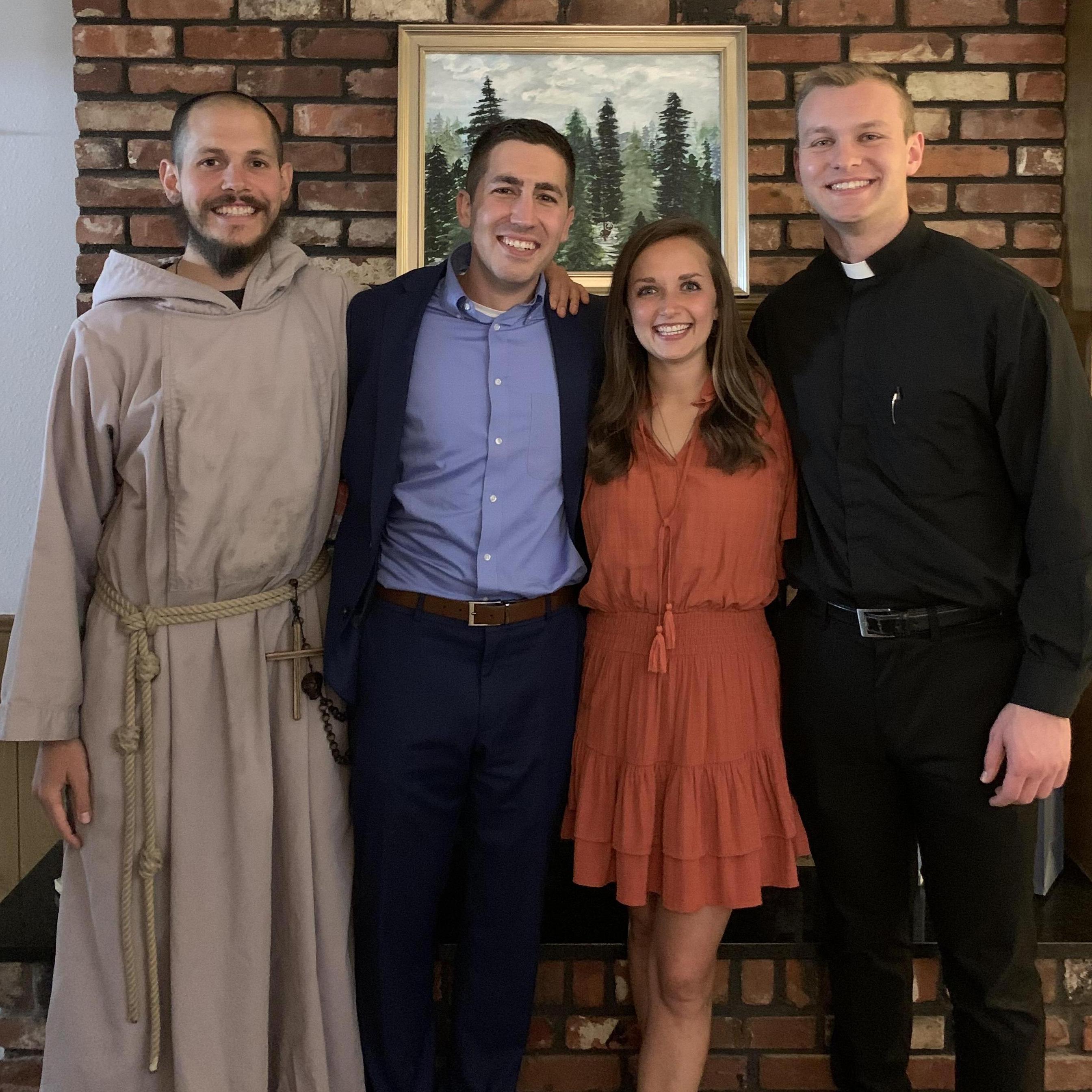 The night of our engagement evening with Br. Dominic and Fr. Jerome