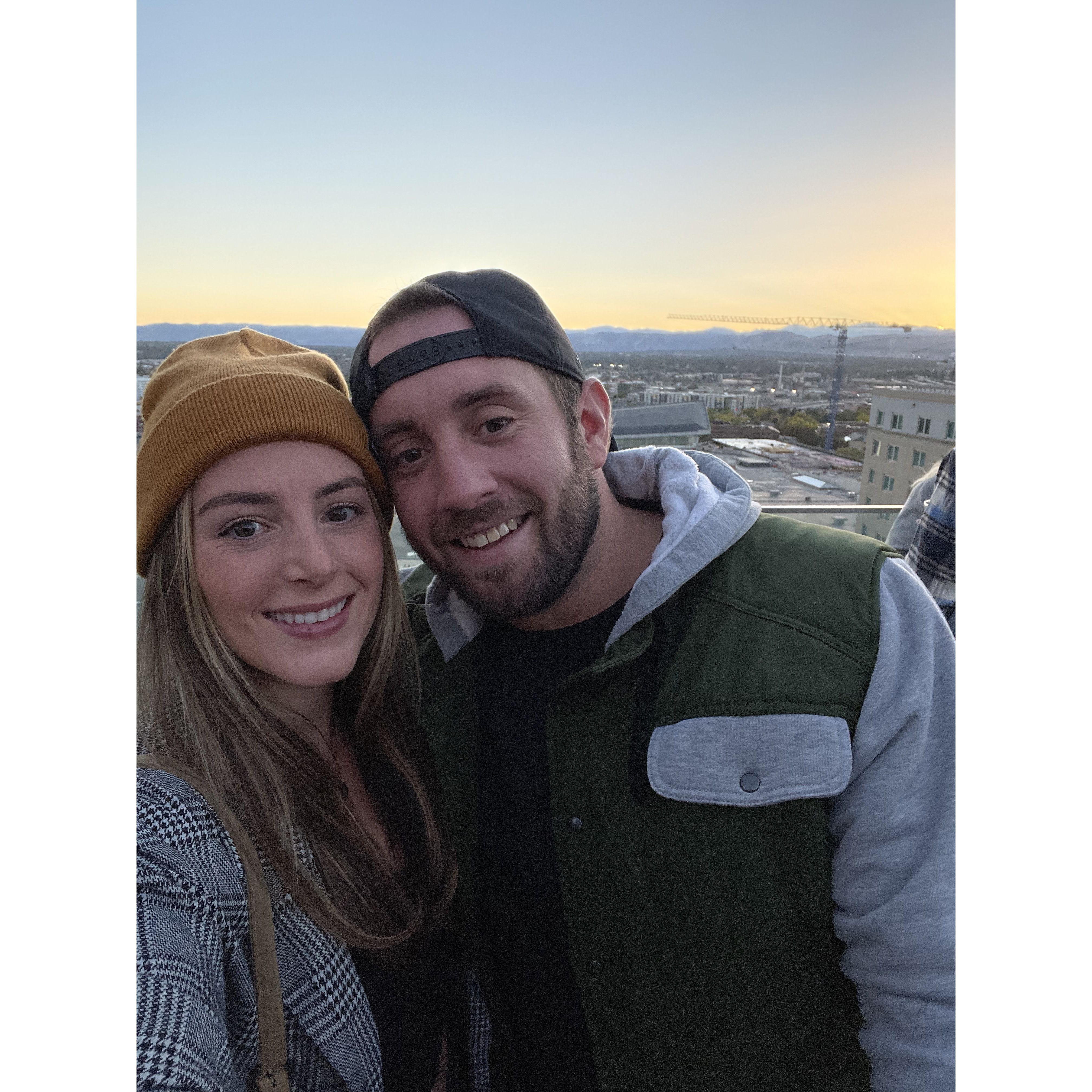 Our first "plane ride" trip together to Denver and Estes Park in Colorado in October 2021.