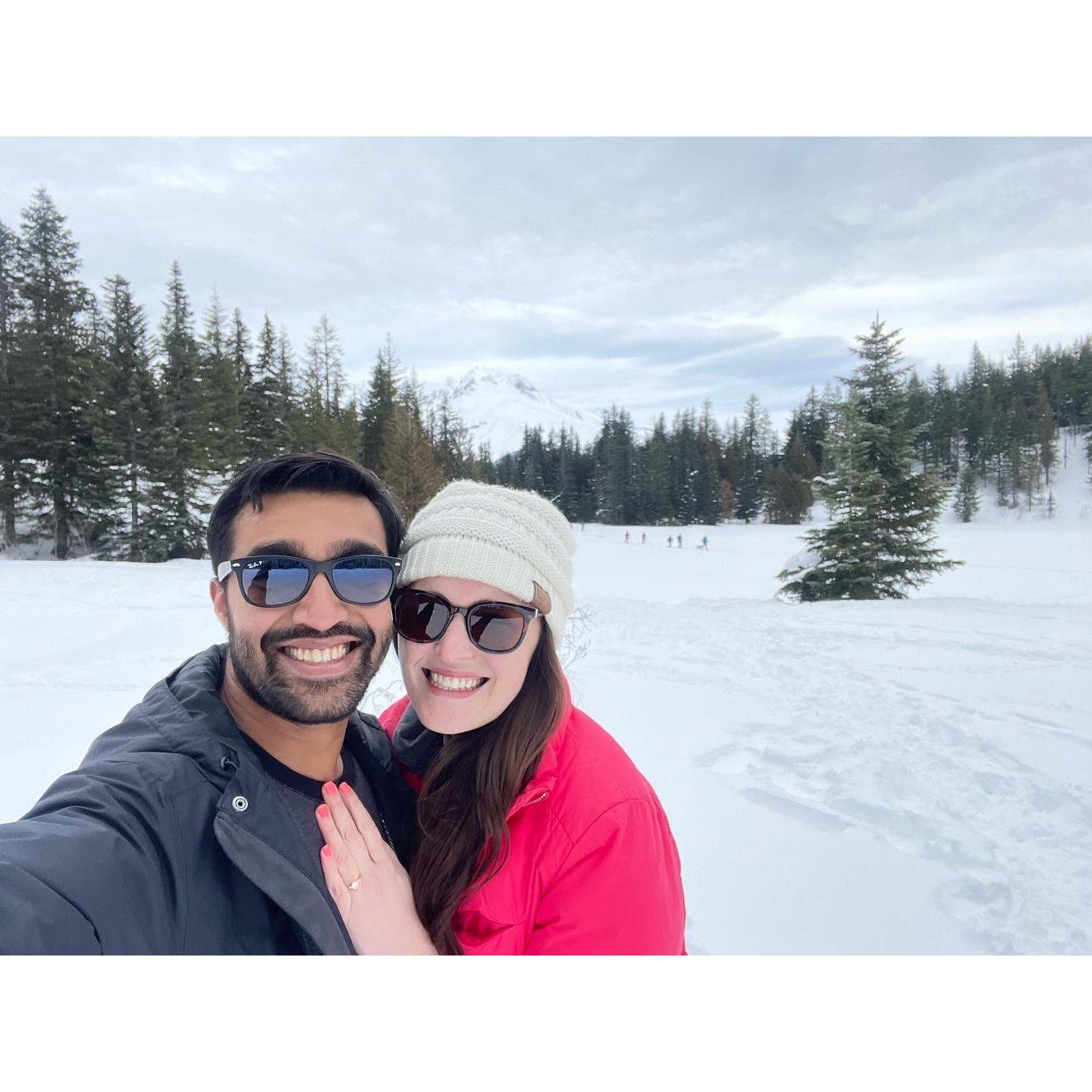 Our perfect engagement at Mirror Lake!