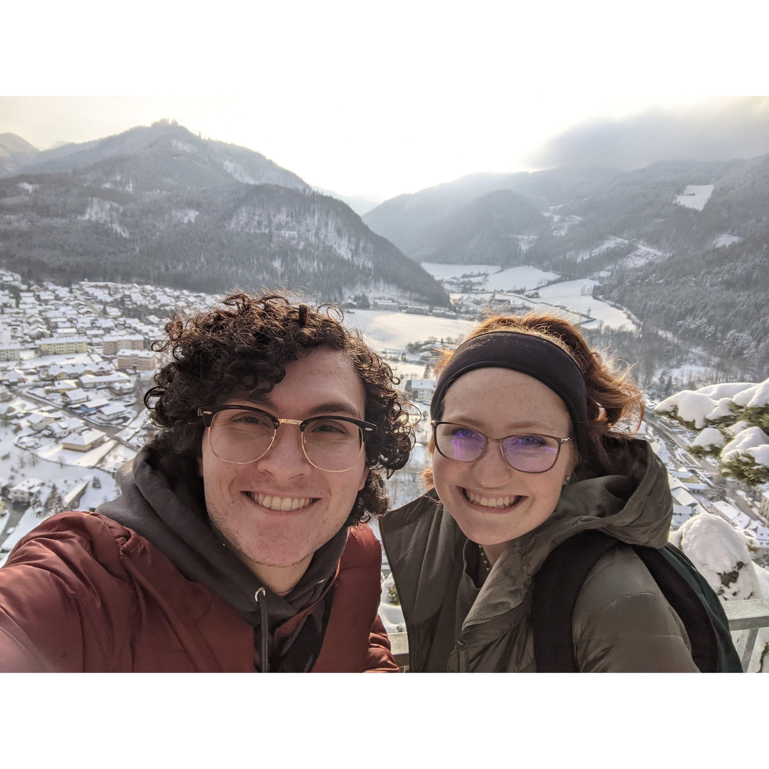 (Jan 2023) Our 2nd date- on a hike in Austria, where we started dating during our semester abroad with Franciscan University