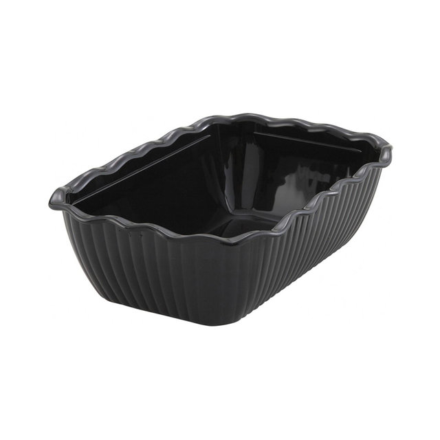 Winco Deli Crock, Black, 10" x 7" x 3"