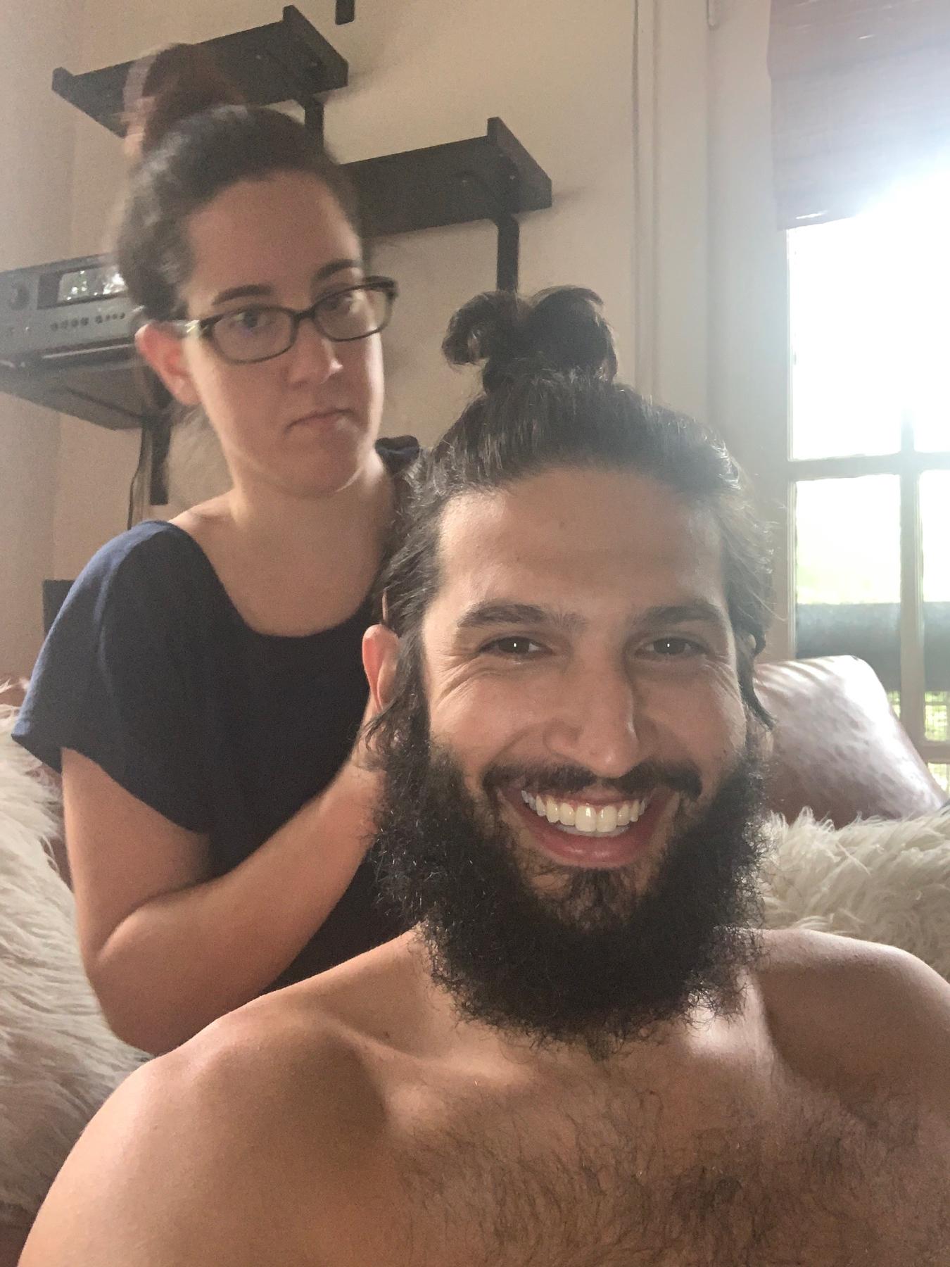 Experimenting with COVID hair.