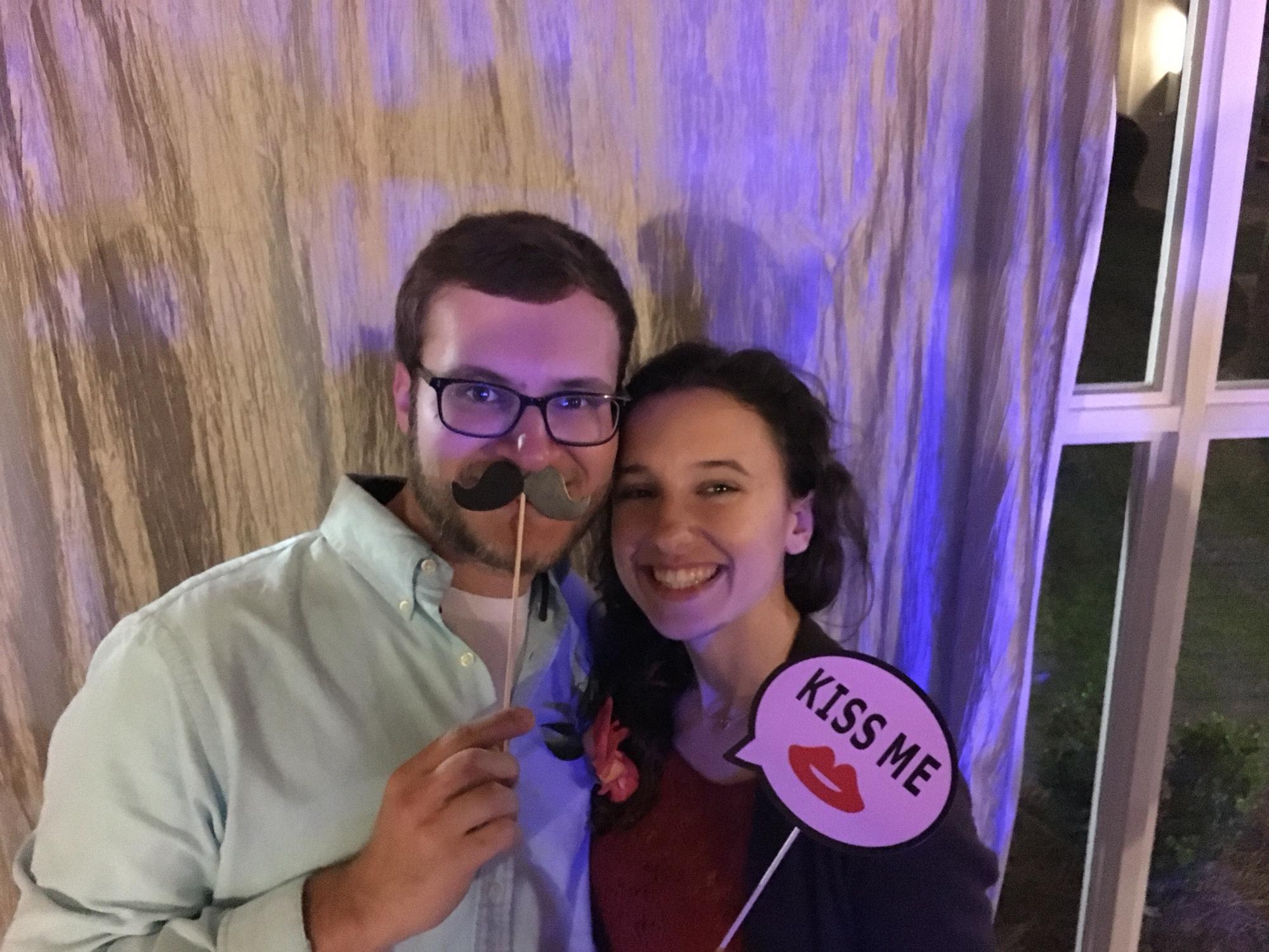 Having fun at Michael and Amanda's wedding!