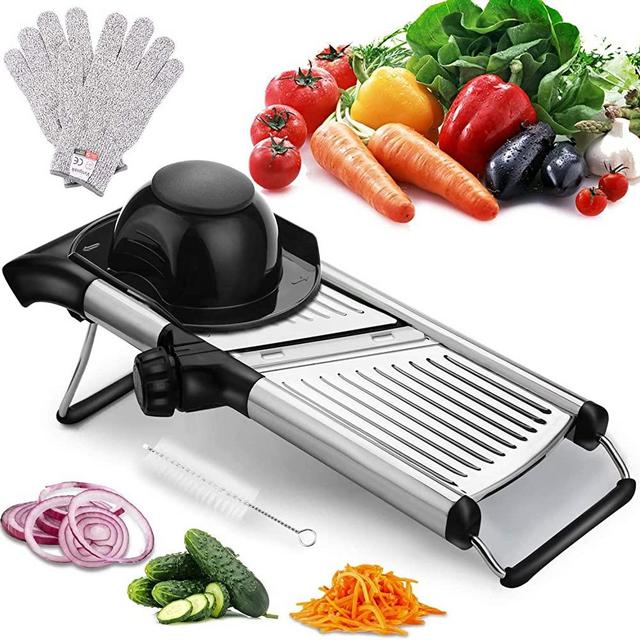 Adjustable Mandoline Slicer Manual Stainless Steel Blade Vegetable Potato Onion Tomato Slicer Food Kitchen Tools