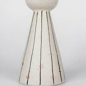 White Pottery Candleholder Made in Italy for Raymor, 1960s