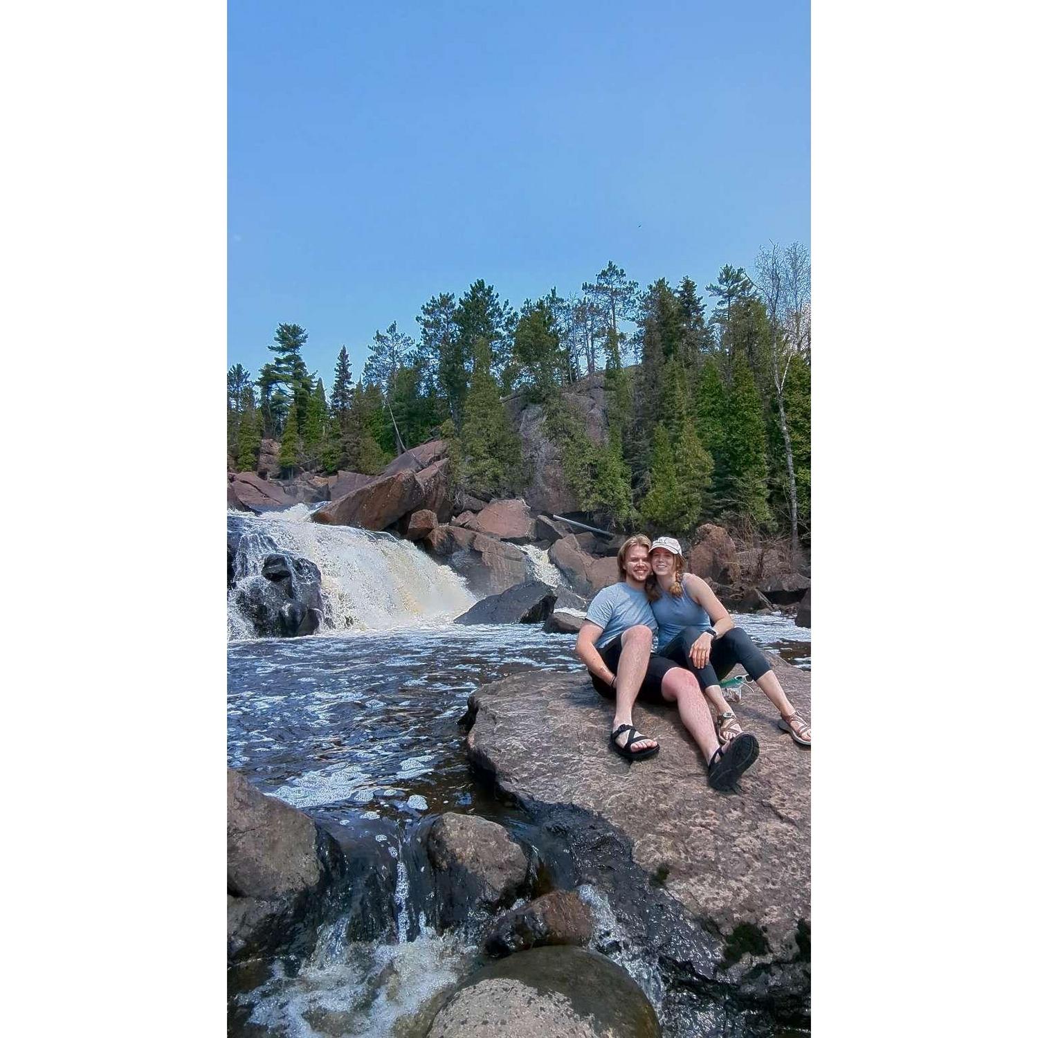 Beautiful trip up to the Superior Hiking Trail. This photo was taken at Beaver Bay.