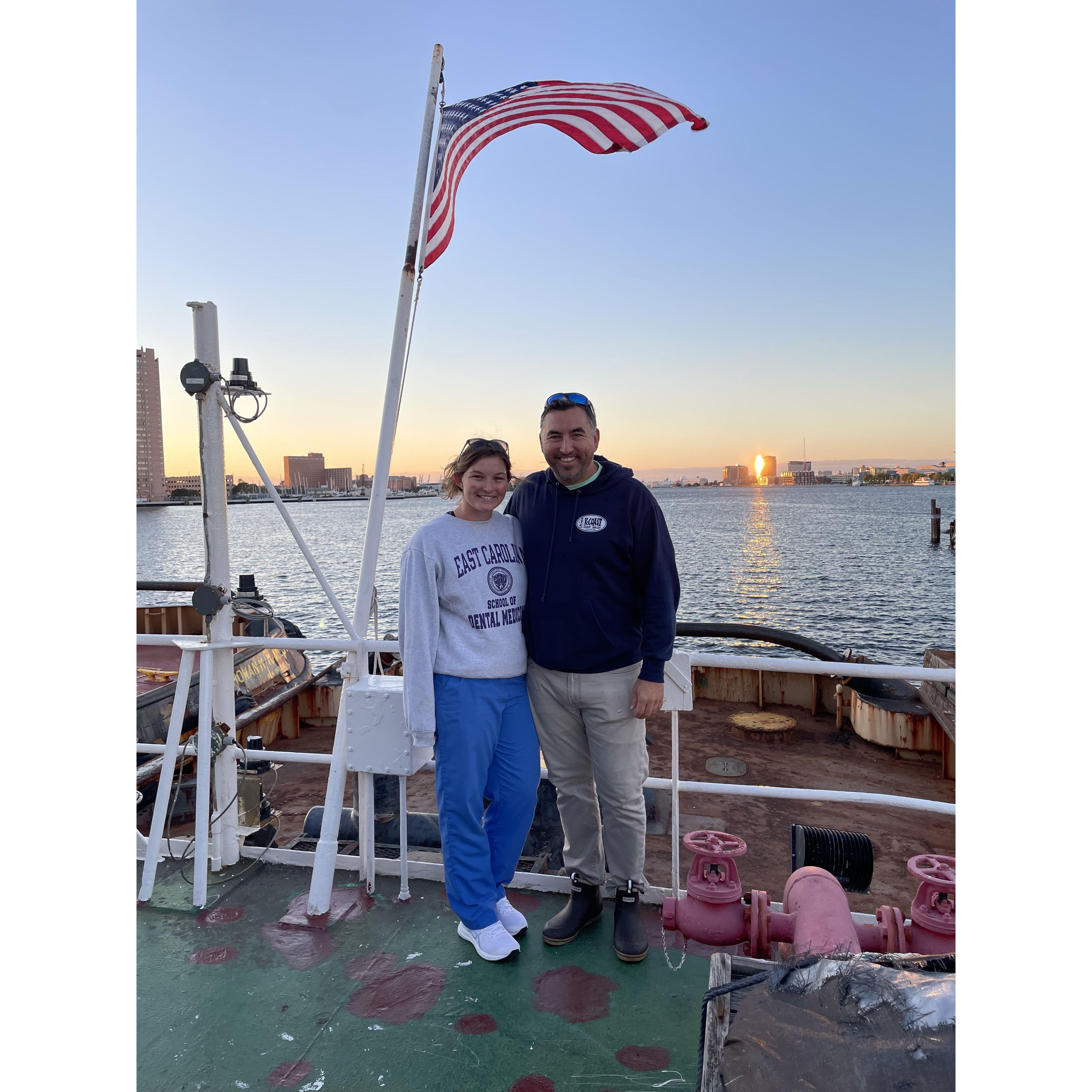 I wasn't lying when I said he travelled by tug boat to see me. Meeting up in Norfolk, VA when I was living in Elizabeth City, NC for school. October 2022