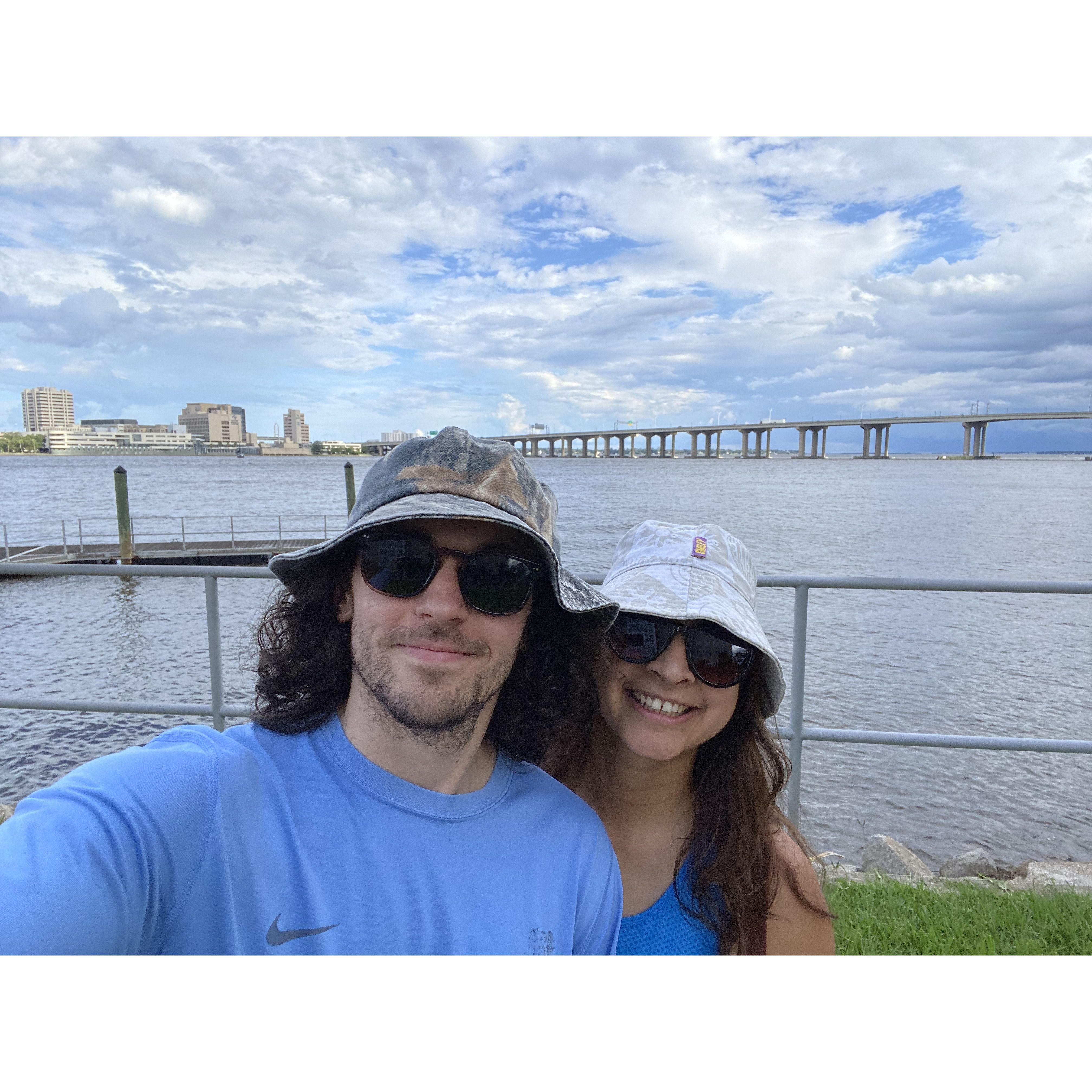 Walking along the St. John's River in Riverside, Jacksonville