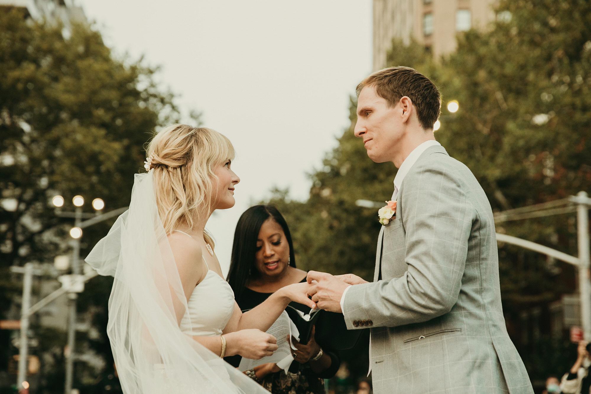 The exchanging of the rings. 
Photo by @purroy_photo_video