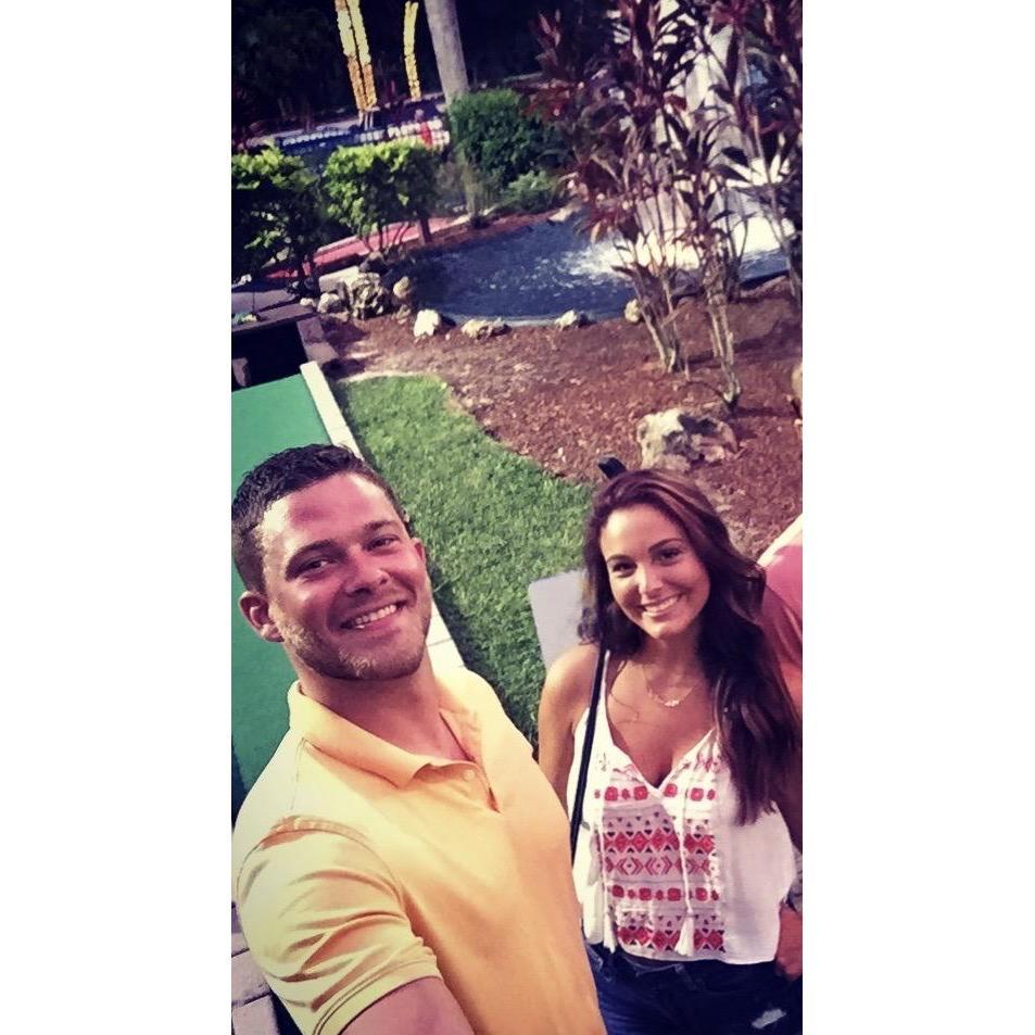 2015- Enjoying some nice Florida weather with a nightly game of mini-golf.