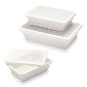 Stoneware Bakers with Lids, Set of 3