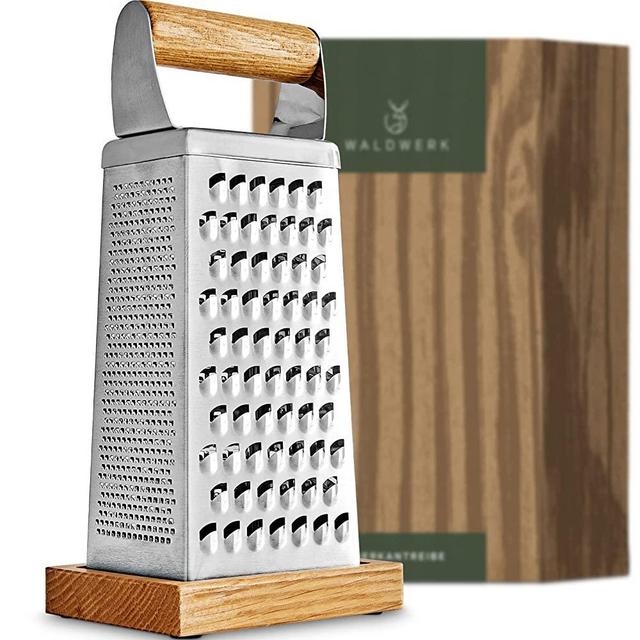 Stainless Steel Box Grater 4 Sided Cheese Vegetable Grater with Detachable  Storage Container for Potato Pumpkins Carrots Ginger