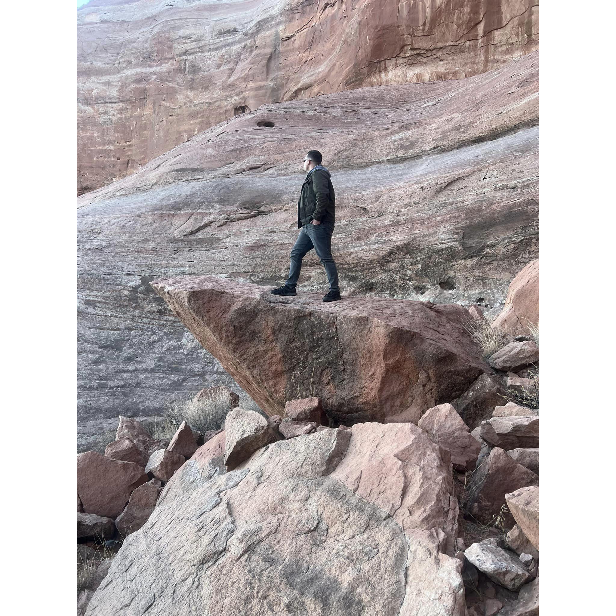 The Red Canyons somewhere in AZ again. (John was smarter, he didn't sit on the edge)