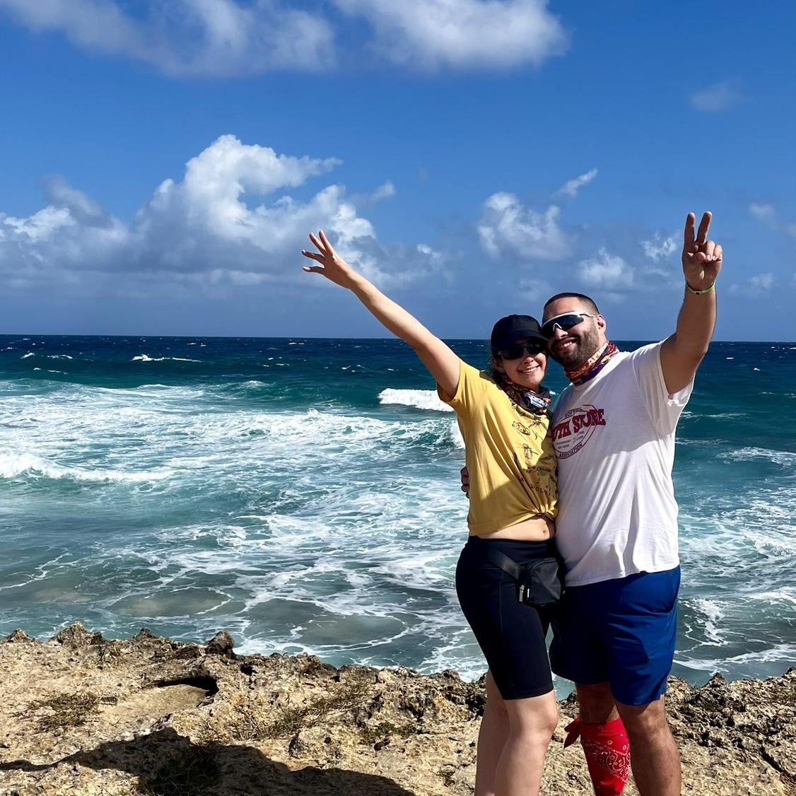 Us on the ATV tour in Aruba