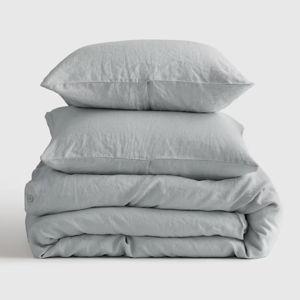 Linen Duvet Cover Set | Quince in Mist - Queen