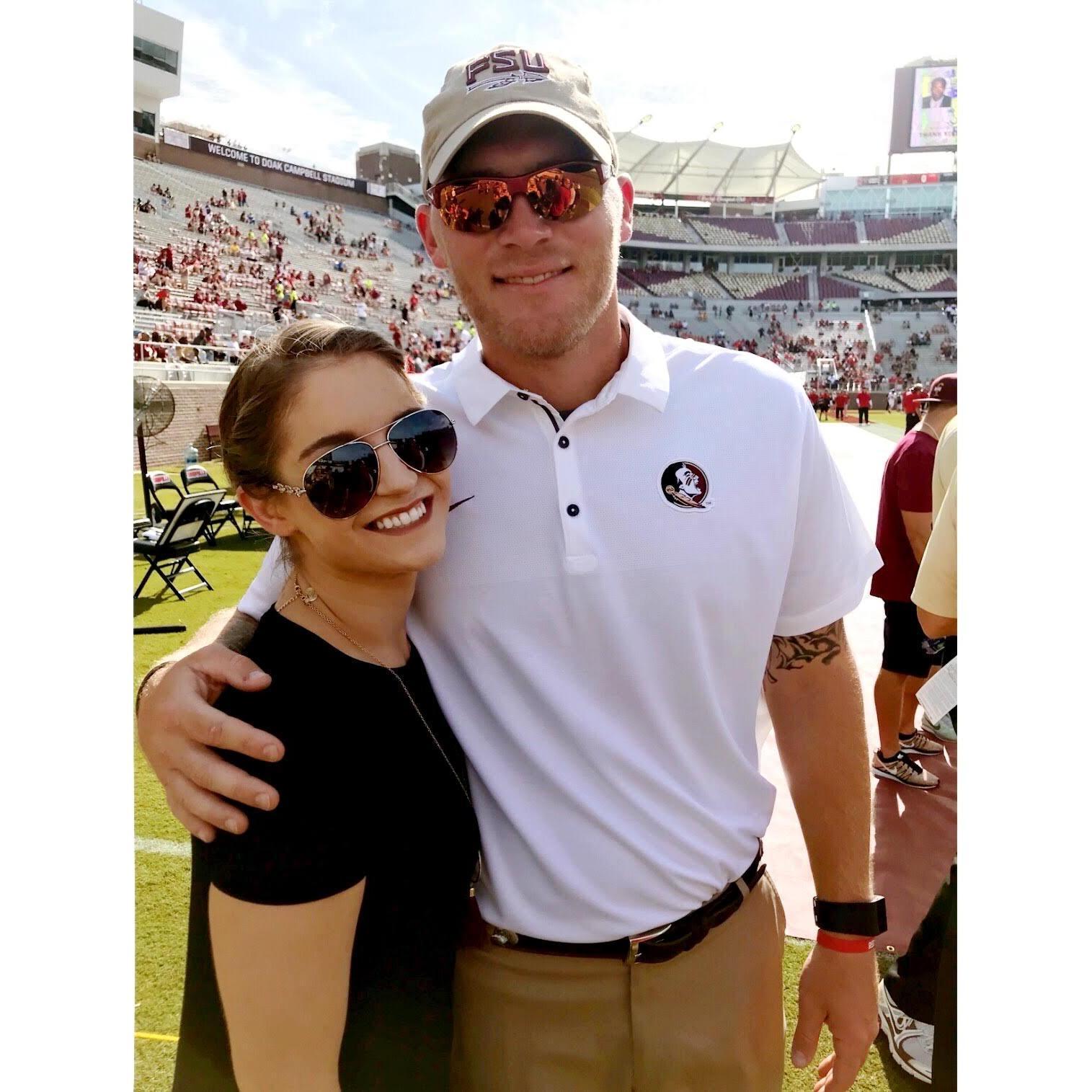 On the field before an FSU football game 🏈