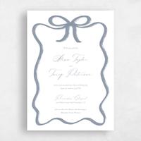 Blue Wedding Invitation - Chausey Portrait