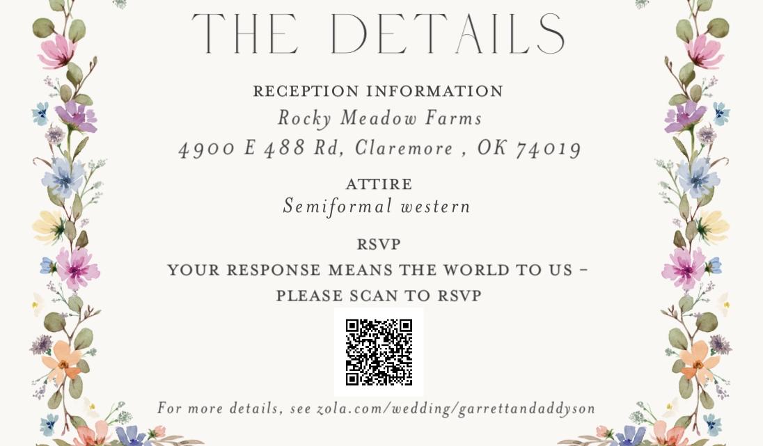 The Wedding Website of Addyson Carson and Garrett McCrossen