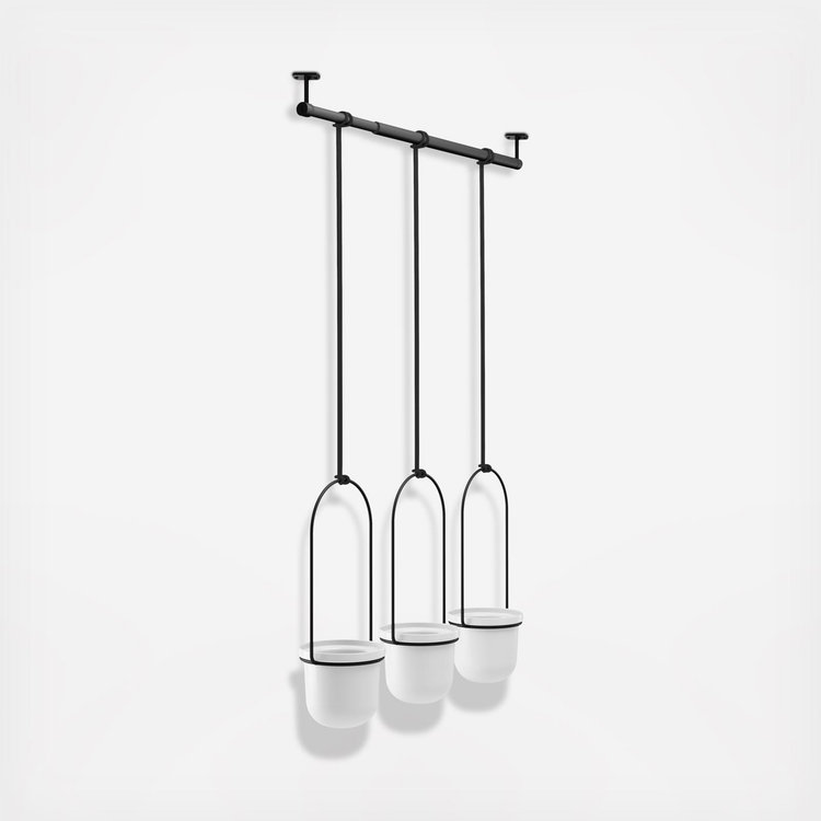 Triflora Hanging Planter White/Black - Umbra