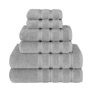 American Soft Linen Luxury Turkish 6 Piece Towel Set, 100% Cotton Soft Absorbent Bath Towels for Bathroom
