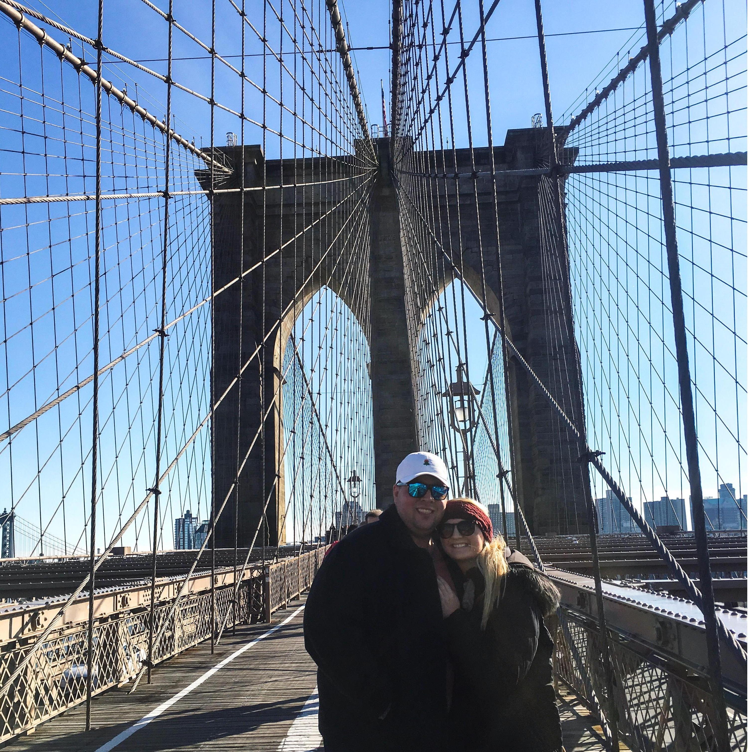 Tom and Chelsea's second trip to NYC together. Little did she know, Tom would propose to Chelsea in this spot just a few months later!
