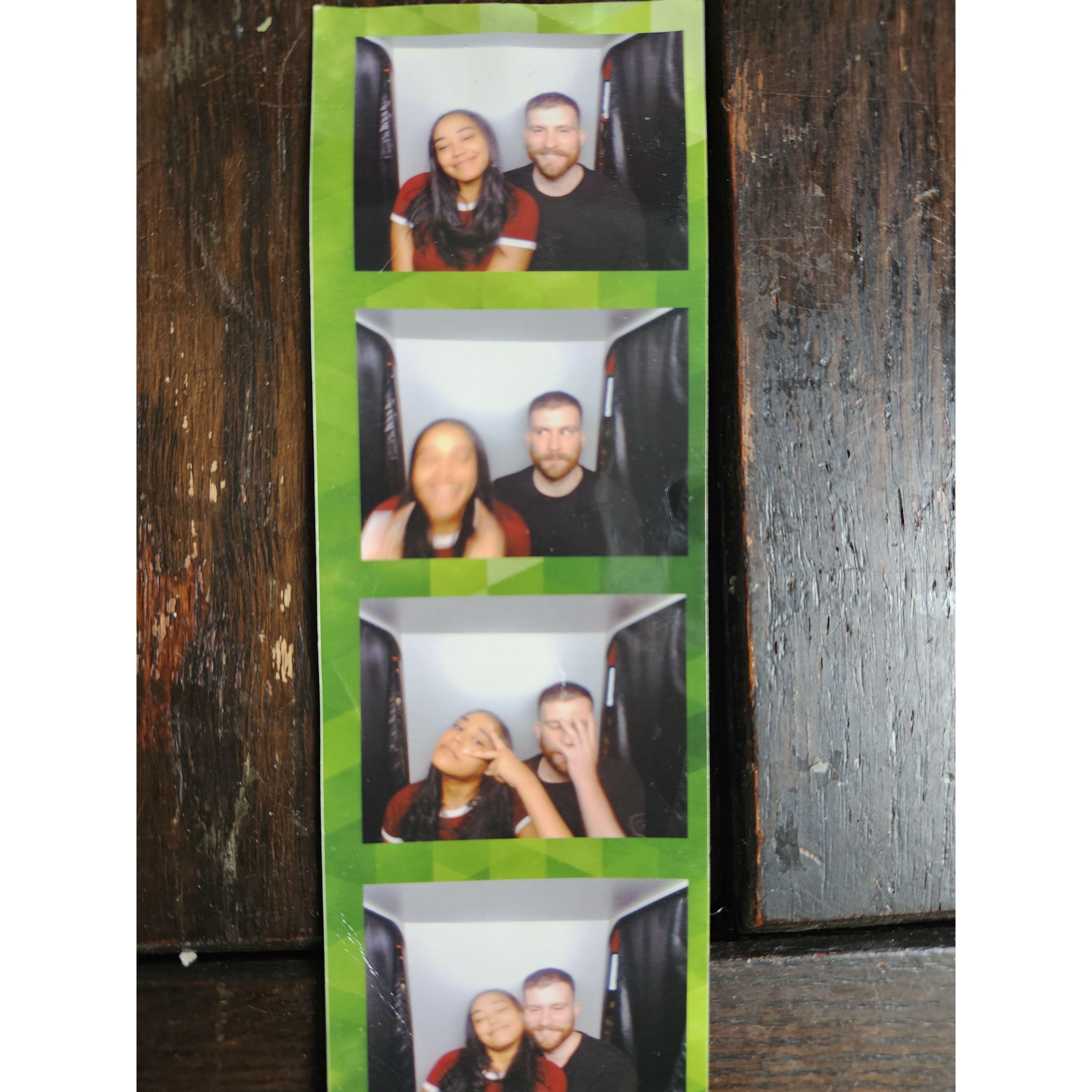 Photobooth pics from our second date at the bowling alley! - 05.09.21