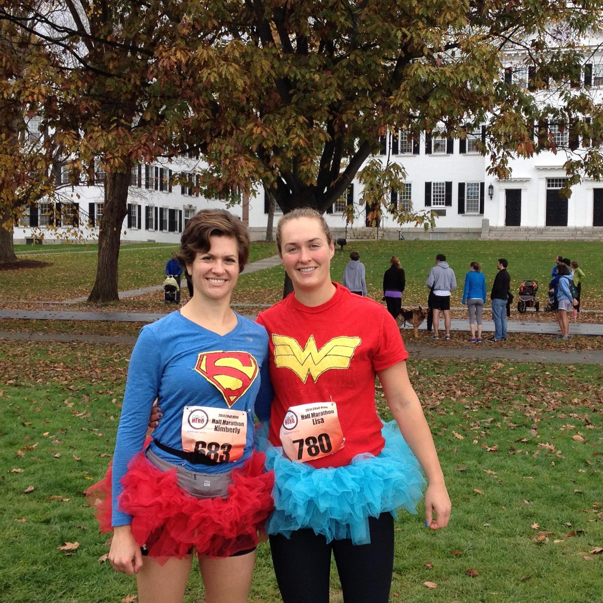 Kim's first Half Marathon with Lisa- CHAD in NH