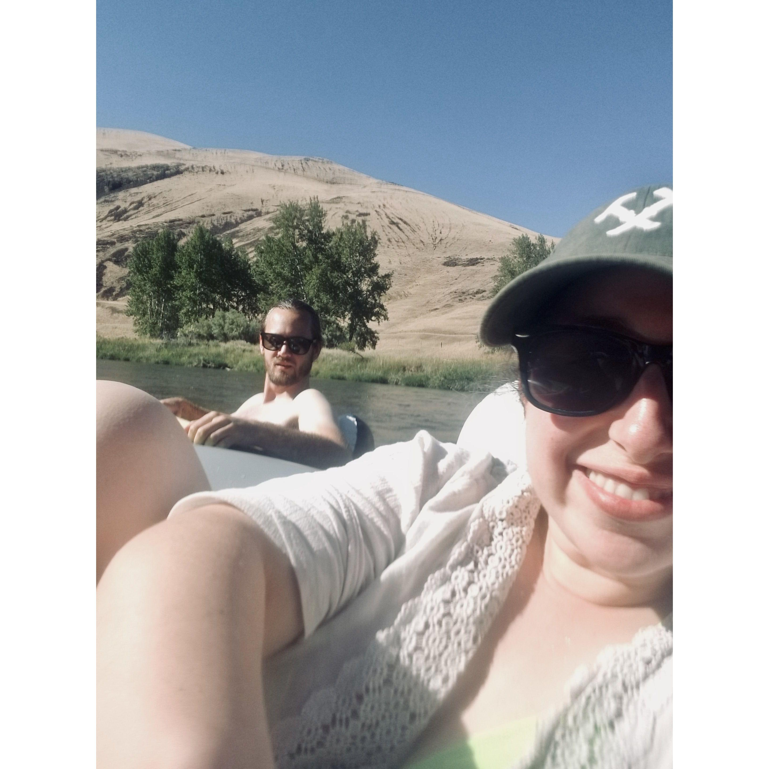 Floating the Yakima with Ryan's brother Drew, sister-in-law Caitlin, and her sister Lauren; July 2021