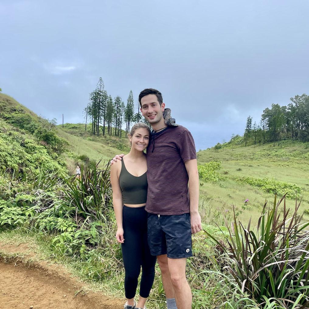 Hiking with Alex's siblings in Hawaii