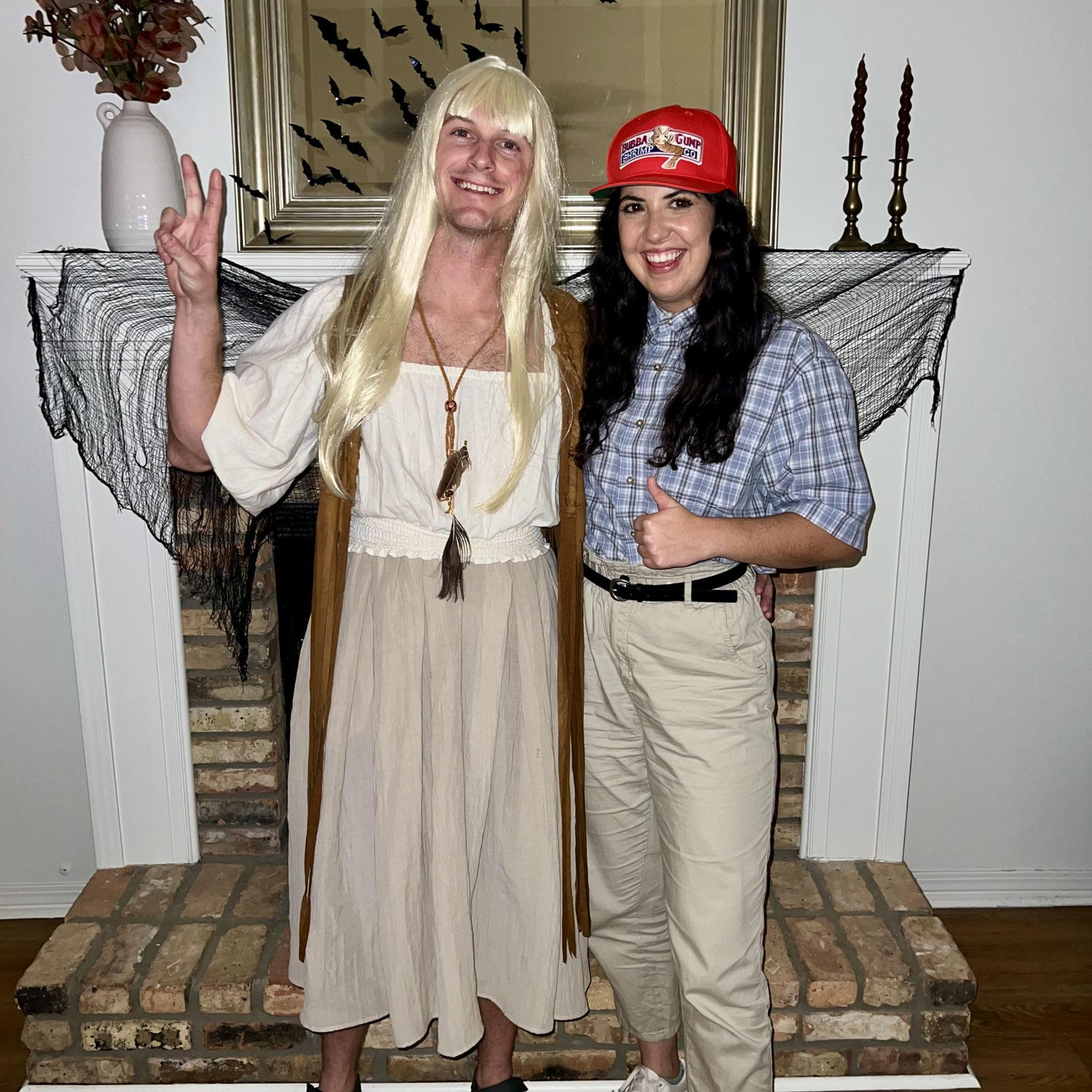 Our first Halloween together as Forrest Gump and Jenny!