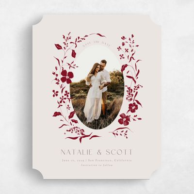 Red Ticket Wedding Save the Date - Lynette Photo