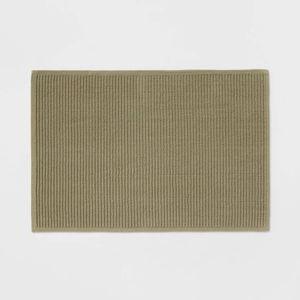 20"x30" Performance Plus Bath Rug Solid Light Green - Threshold™: Cotton, Woven, Low Pile, Machine Washable, OEKO-TEX Certified