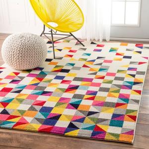 nuLOOM Contemporary Geometric Triangle Mosaic Area Rugs, 9' x 12', Multicolor