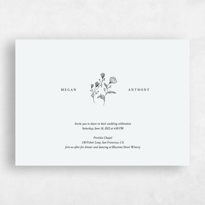 Ice, Blue Wedding Invitation - Unconditional Stamp